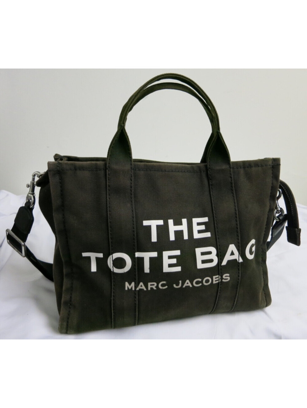 Marc Jacobs THE TOTE BAG black canvas distressed bag large